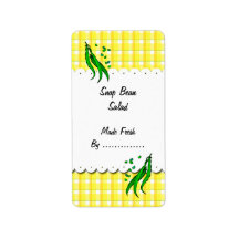 Feijões Verdes Amarelos Verificam Rótulos de Comid