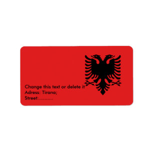 Etiqueta feita sob encomenda com a bandeira de