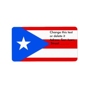 Etiqueta feita sob encomenda com a bandeira de