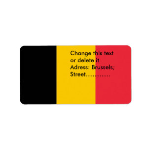 Etiqueta feita sob encomenda com a bandeira de