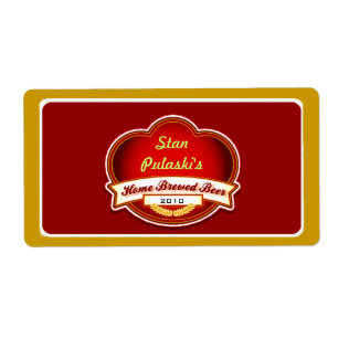 Etiqueta feita sob encomenda da cerveja Dourado