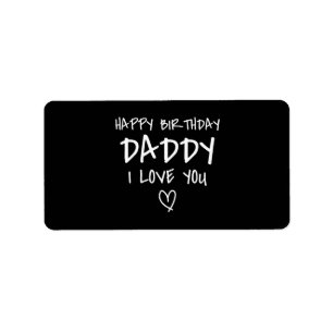 Etiqueta Feliz Aniversário Papai Eu Te Amo Pai Aniversário
