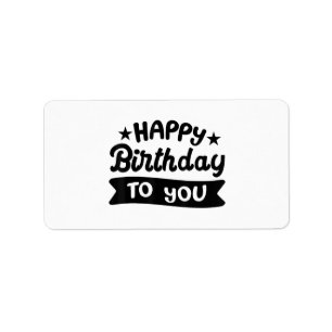 Etiqueta Feliz aniversário para você