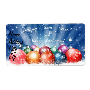 Etiqueta Feliz ano novo e Feliz Natal