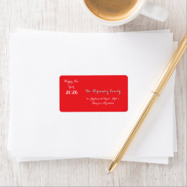 Etiqueta Feliz Ano Novo Texto Personalizado Moderno