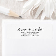 Feliz branca negra - Bright Christmas Return Addre
