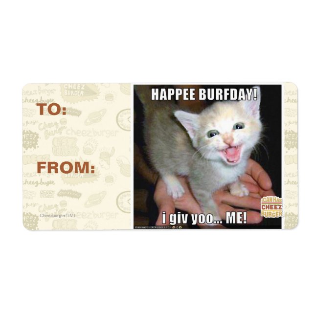 ETIQUETA FELIZ BURFDAY! (Frente)