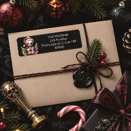 Etiqueta Feliz Creepmas Assustador Natal Gótico