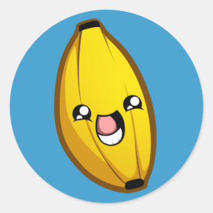 Etiqueta feliz da banana