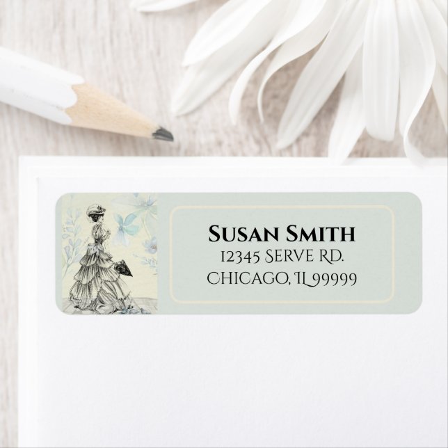 Etiqueta Feliz Dia de as mães Vitoriano Parasol Pássaros (Insitu)