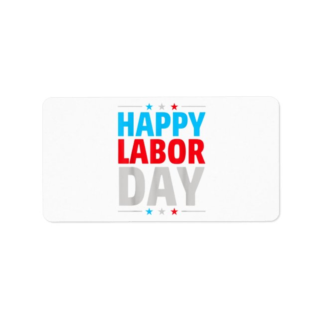 Etiqueta Feliz Dia do Trabalho! (Frente)