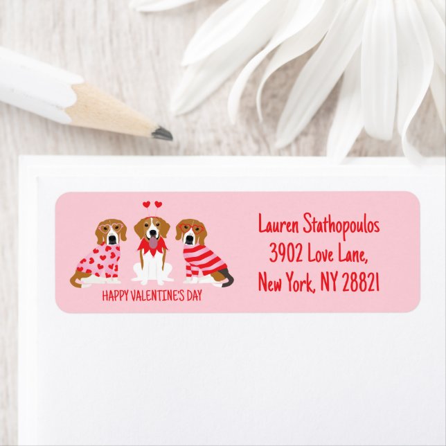 Etiqueta Feliz Dia dos Namorados Cachorros (Insitu)