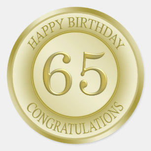 Etiqueta feliz do aniversário do efeito dourado