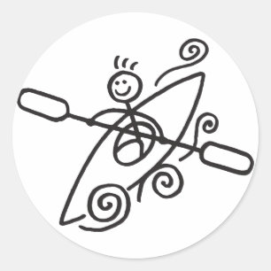 Etiqueta feliz do caiaque