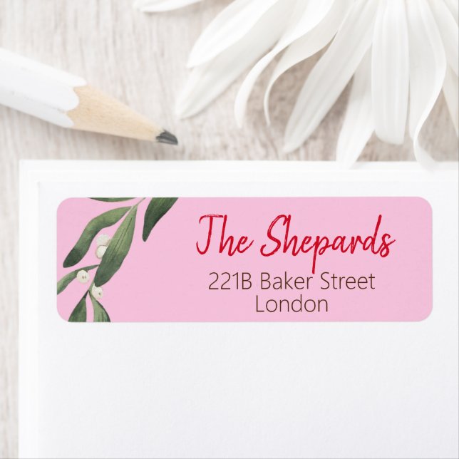 Etiqueta Feliz Endereço de Natal (Insitu)