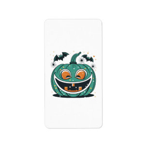 Etiqueta Feliz Halloween! Esculpa uma Abóbora!