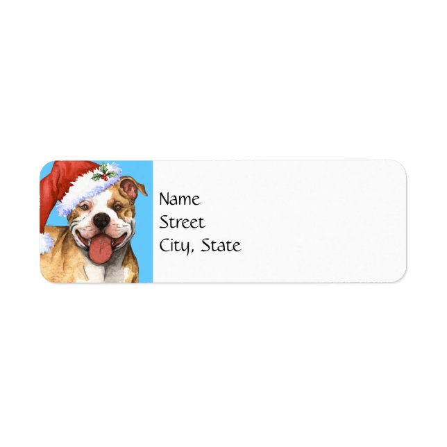 Etiqueta Feliz Howlidays APBT (Frente)