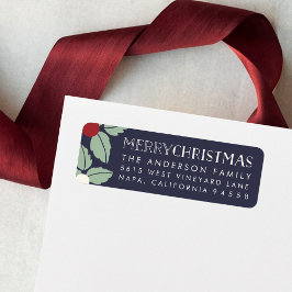 Etiqueta Feliz Mistlet | Endereço para devolução de Natal