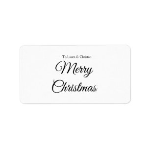 Etiqueta Feliz Natal adicionar nome texto presente personal