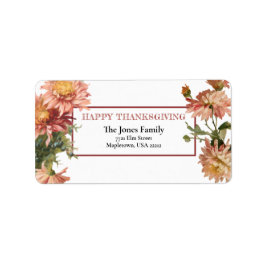 Etiqueta Feliz Natal de Ação de Graças