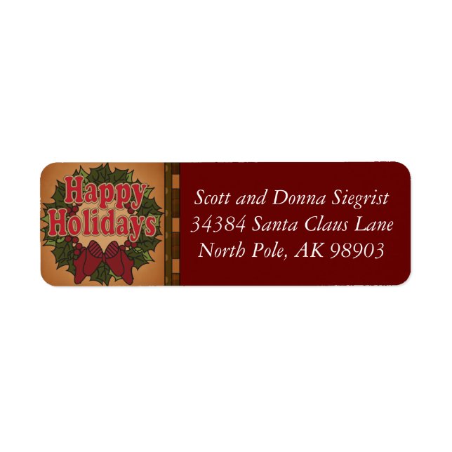 Etiqueta Feliz Natal de Férias (Frente)