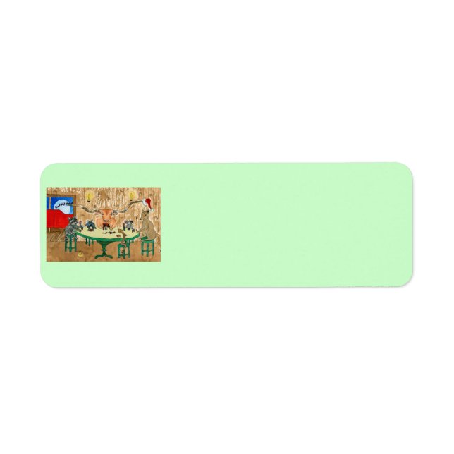 Etiqueta Feliz Natal do Texas (Frente)