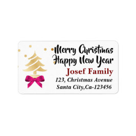 Etiqueta Feliz Natal e Feliz ano novo