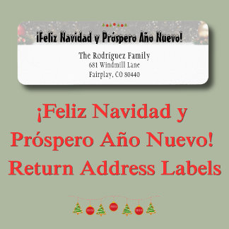 Etiqueta ¡Feliz Natal e Próspero Ano Novo! Endereço