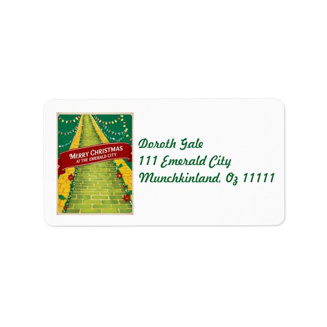 Etiqueta Feliz Natal Emerald City (Frente)