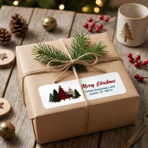 Feliz Natal Família Xadrez Árvores Rena Personaliz