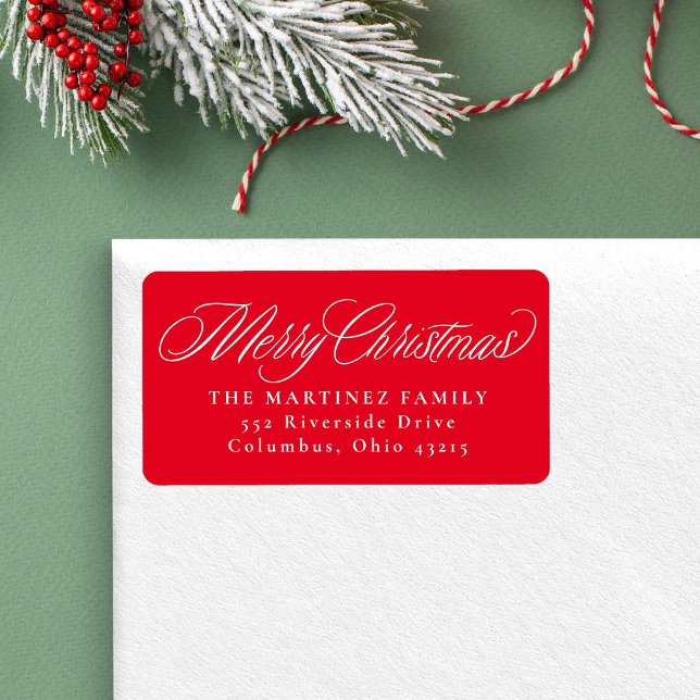 Etiqueta Feliz Natal, feriado vermelho (Criador carregado)