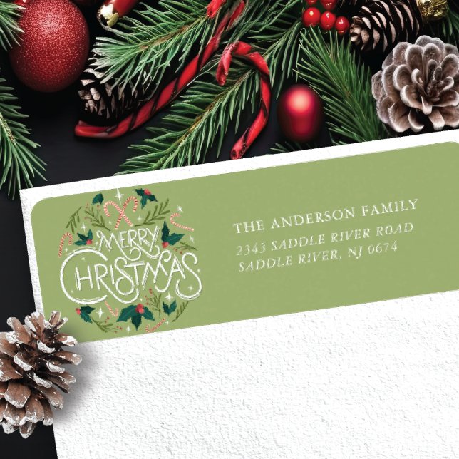 Etiqueta Feliz Natal Férias (Criador carregado)