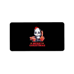 Etiqueta Feliz Natal - Fingente Ramen Panda Noodles Japones