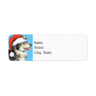 Etiqueta Feliz Natal Malemute