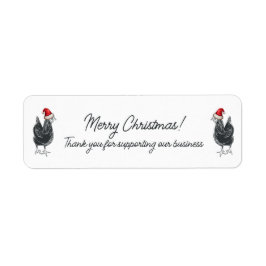 Etiqueta Feliz Natal | Obrigado | Rótulo de Cartão de Ovos