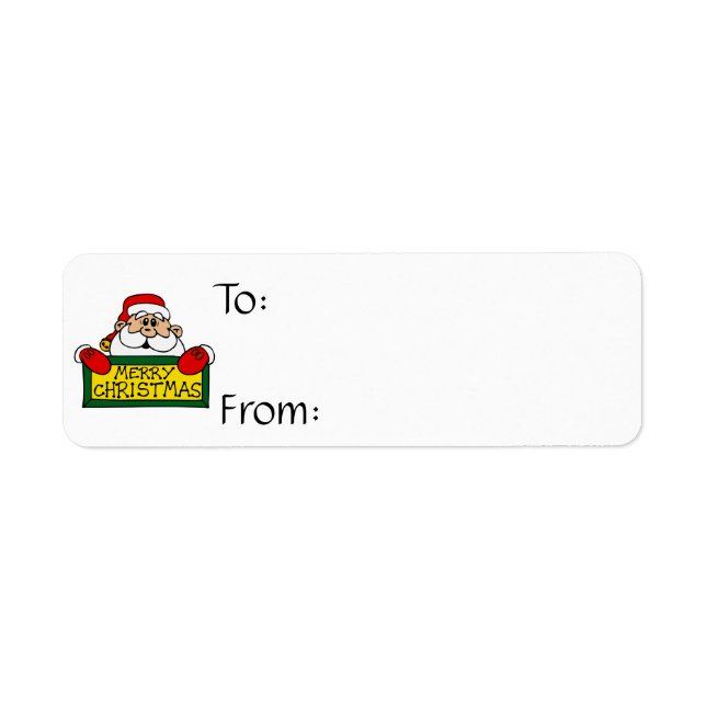 Etiqueta Feliz Natal Papai Noel (Frente)