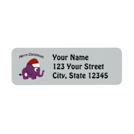 Etiqueta Feliz Natal! Papais noeis Elefante