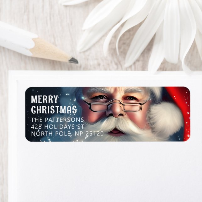 Etiqueta Feliz Natal Papais noeis Festas de inverno Festiva (Insitu)