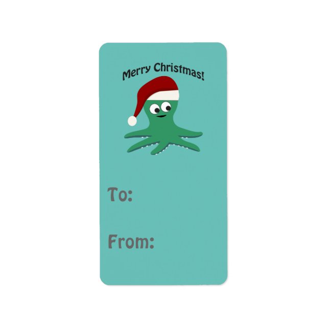 Etiqueta Feliz Natal Polvo (Frente)