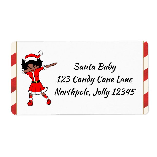 Etiqueta Feliz Natal Sista Black Girl Xmas Magia Mulher (Frente)