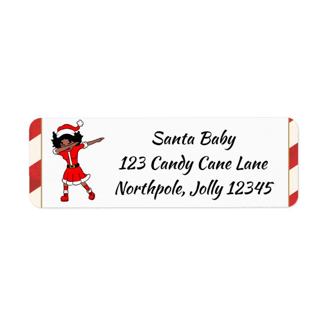 Etiqueta Feliz Natal Sista Black Girl Xmas Magia Mulher (Frente)