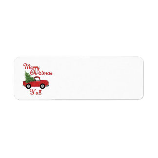 Etiqueta Feliz Natal Y'all Address Labels
