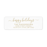 Felizes Férias Feliz Natal Elegante Dourado Script