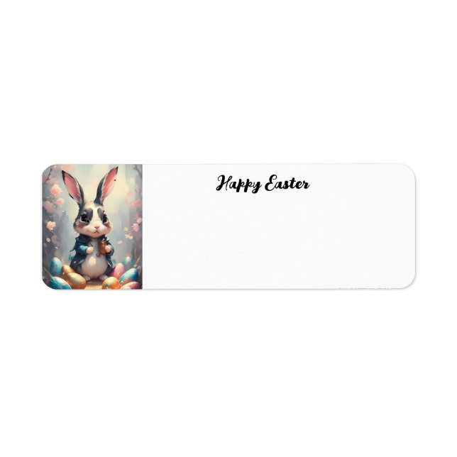 Etiqueta Felz pascoa Bunny (Frente)