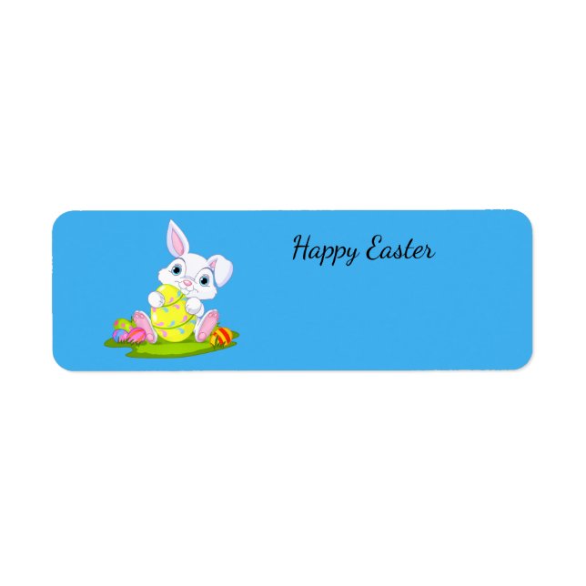 Etiqueta Felz pascoa Bunny (Frente)