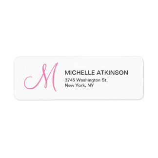 Etiqueta Feminina Ptecnk White Monogrammed Moderna Placa