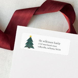 Etiqueta Feriado da árvore de Natal   do entalhe