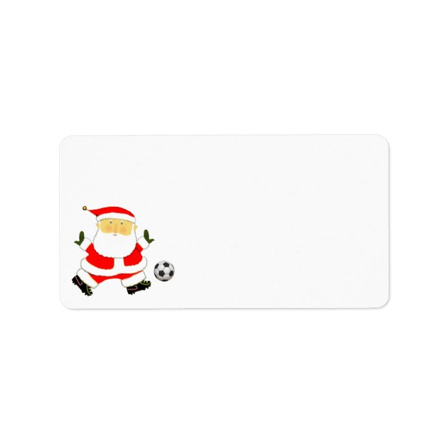 Etiqueta Feriado de Natal de Futebol (Frente)