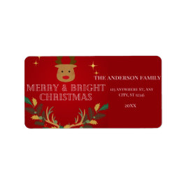 Etiqueta Feriado de Natal Elegante