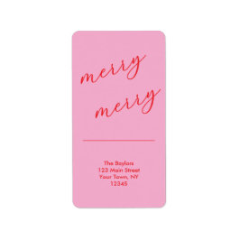 Etiqueta Feriado de Natal Elegante da Feliz Moderna